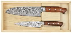 COFFRET DE 2 COUTEAUX DE CUISINE ARTISANAUX JAPONAIS DE TAKESHI SAJI