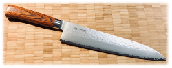 Couteau de cuisine japonais Tamahagane Tsubame pakkawood - chef 24 cm
