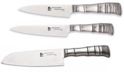SET 3 COUTEAUX JAPONAIS TAMAHAGANE GAMME BAMBOO 3PLY "FORME JAPONAISE"