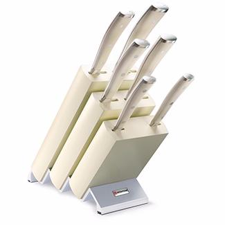 BLOC DE 6 COUTEAUX DE CUISINE WUSTHOF IKON IVOIRE