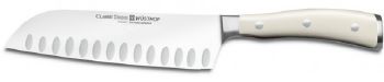 COUTEAU DE CUISINE WUSTHOF IKON IVOIRE SANTOKU ALVÉOLÉE 17 CM