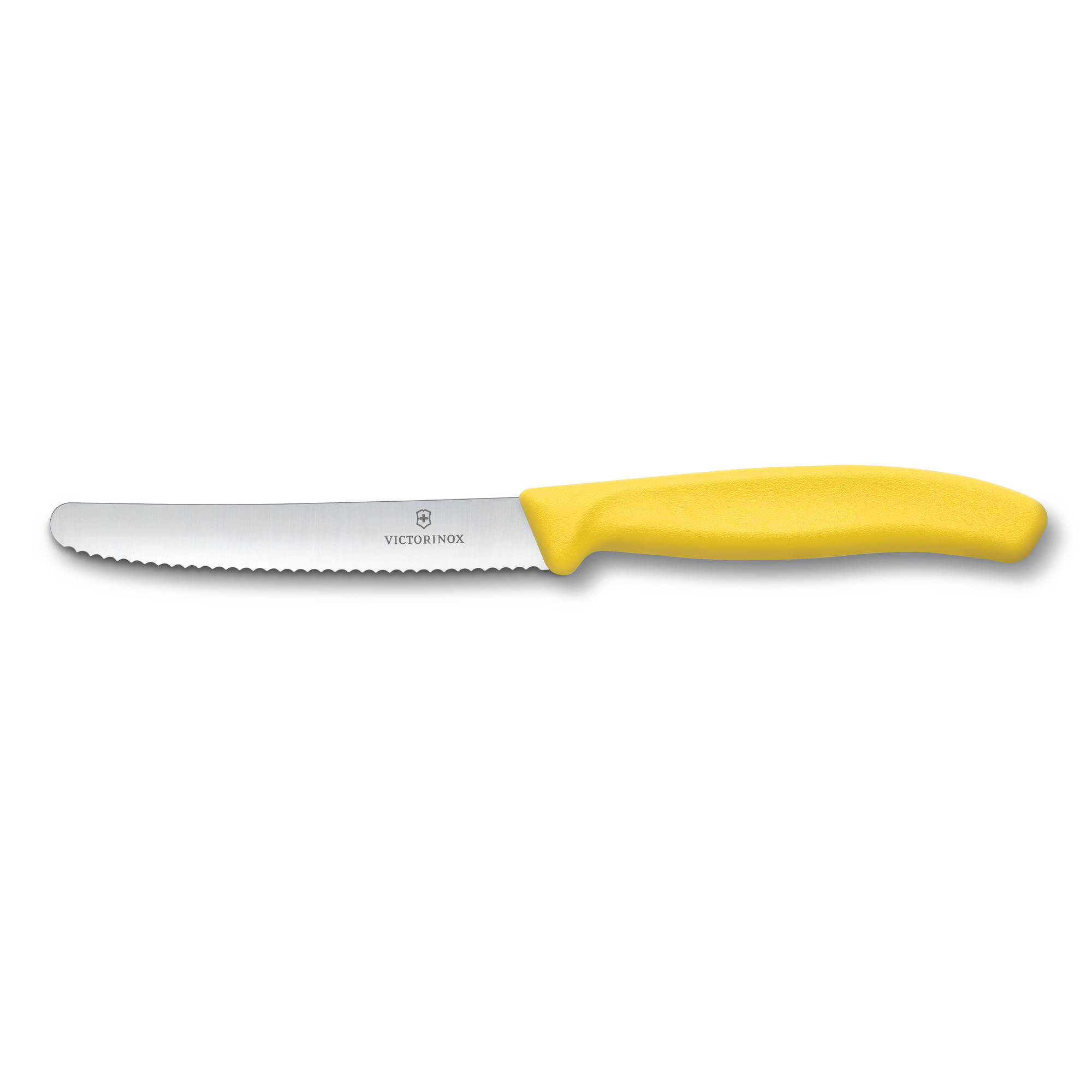 Couteau de table/tomates Victorinox Swissclassic lame crantée - manche jaune