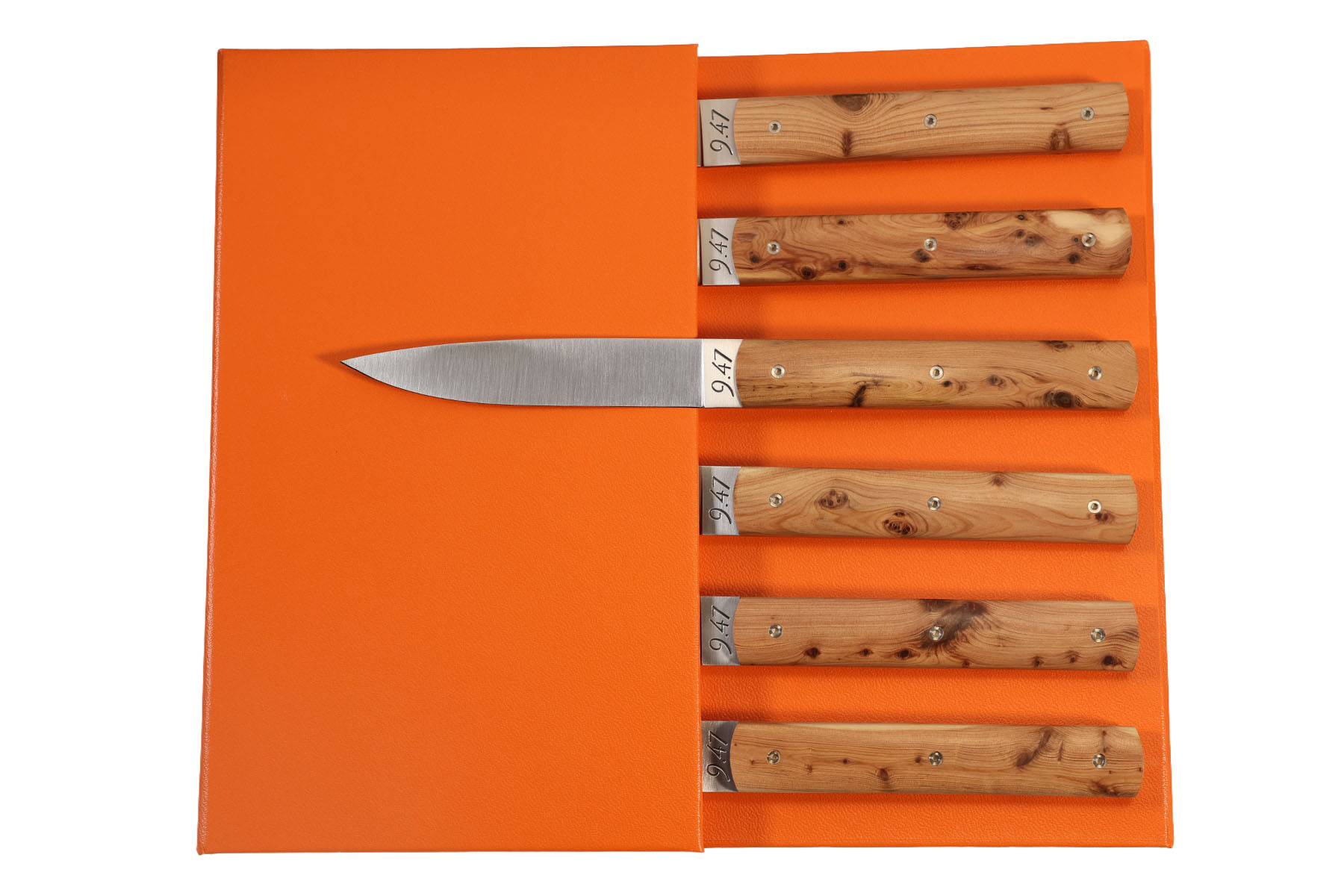 Coffret de 6 couteaux de table 9.47 Atelier Perceval - Genévrier