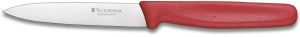 Couteau office Victorinox, lame 10 cm inox pointe milieu, manche polypropylène rouge