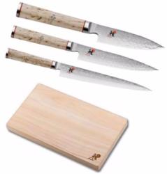 Set de 3 couteaux japonais Miyabi 5000MCD spécial poisson + planche à découper Miyabi