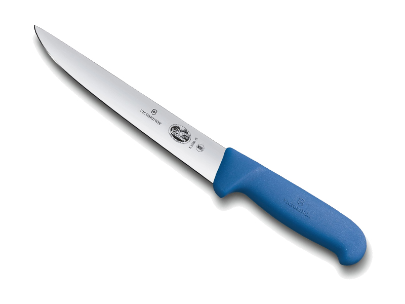 Couteau à saigner/découper Victorinox lame 25 cm - Manche Fibrox bleu