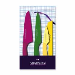 COFFRET 3 COUTEAUX DE CUISINE PUREKOMACHI 2 KAI
