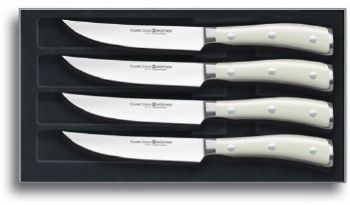 ENSEMBLE DE 4 COUTEAUX A STEAK WUSTHOF IKON IVOIRE
