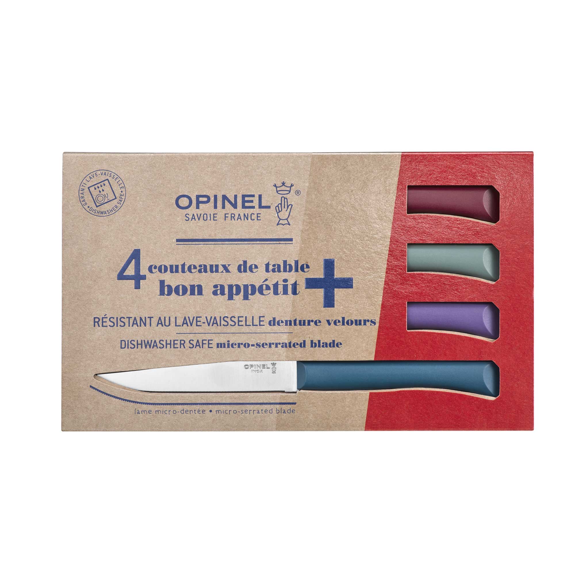 Coffret 4 couteaux de table Opinel Bon Appétit Glam