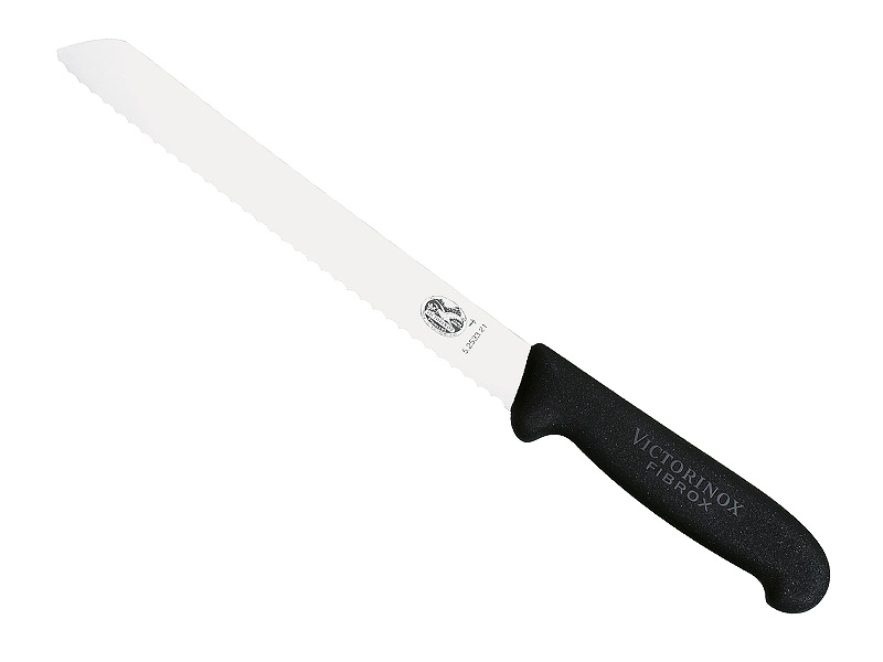 Couteau à pain Victorinox lame 21 cm - manche noir Fibrox
