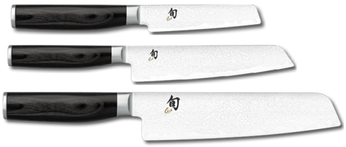 Set de 3 couteaux japonais Kai Shun Premier Minamo forme japonaise