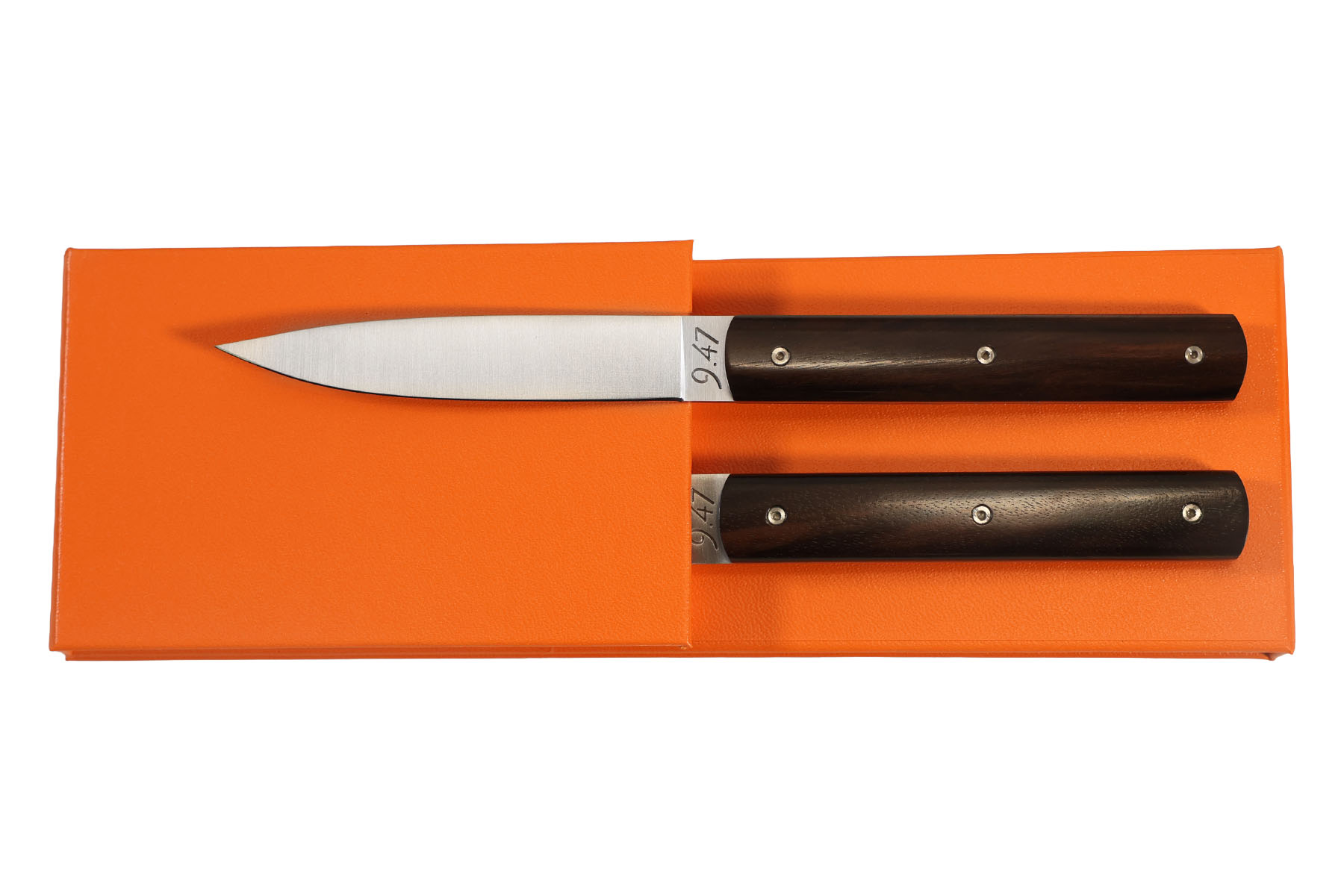 Coffret de 2 couteaux de table 9.47 Atelier Perceval - ébène de Macassar