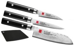 SET 3 COUTEAUX DE CUISINE JAPONAIS KASUMI STANDARD "FORME JAPONAISE" ET PLANCHE