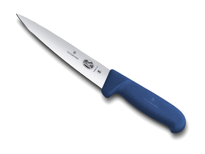 Couteau à désosser/saigner Victorinox lame 16 cm - Manche Fibrox bleu