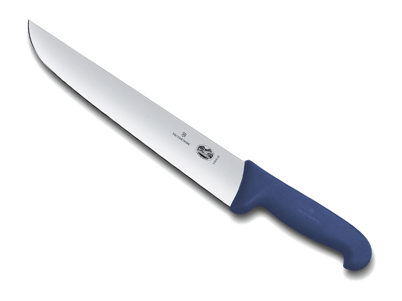 Couteau de boucher Victorinox lame 31 cm - Manche Fibrox bleu