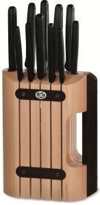 Bloc de cuisine Victorinox en bois, 11 pièces inox, manche polypropylène noir