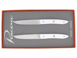 COUTEAUX DE TABLE PERCEVAL ADRET CORIAN BLANC