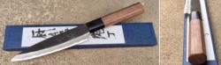 COUTEAU DE CUISINE JAPONAIS ARTISANAL KAMO KUROUCHI PETTY 135 MM