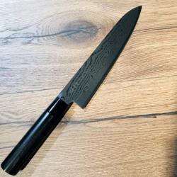 Couteau japonais Shippu Black Tojiro Chef 24 cm