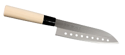 COUTEAU DE CUISINE JAPONAIS JAKU TRADITION SANTOKU ALVÉOLÉ 17 CM