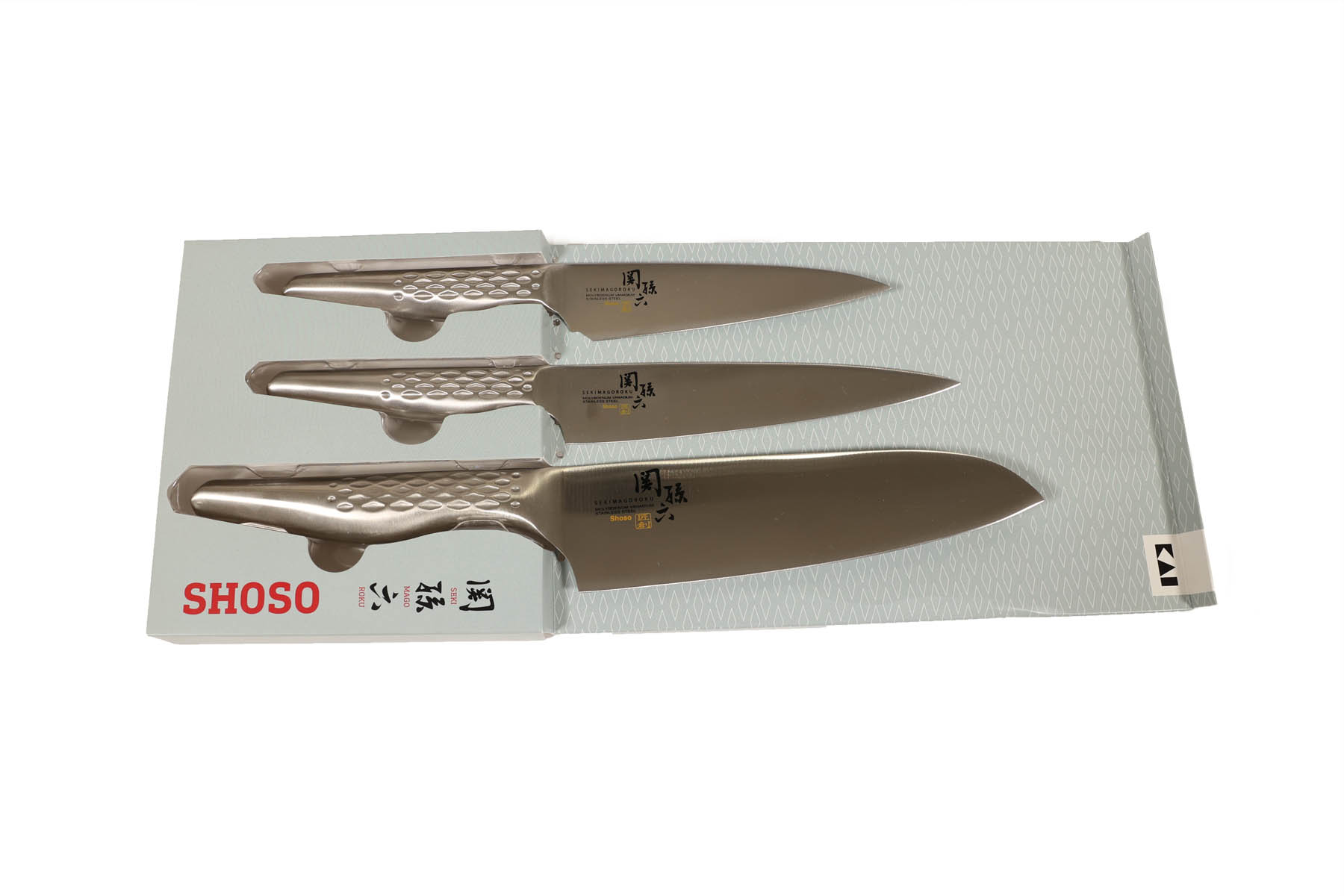 Coffret de 3 couteaux japonais Kai Seki Magoroku Shoso  - office/utilitaire/santoku