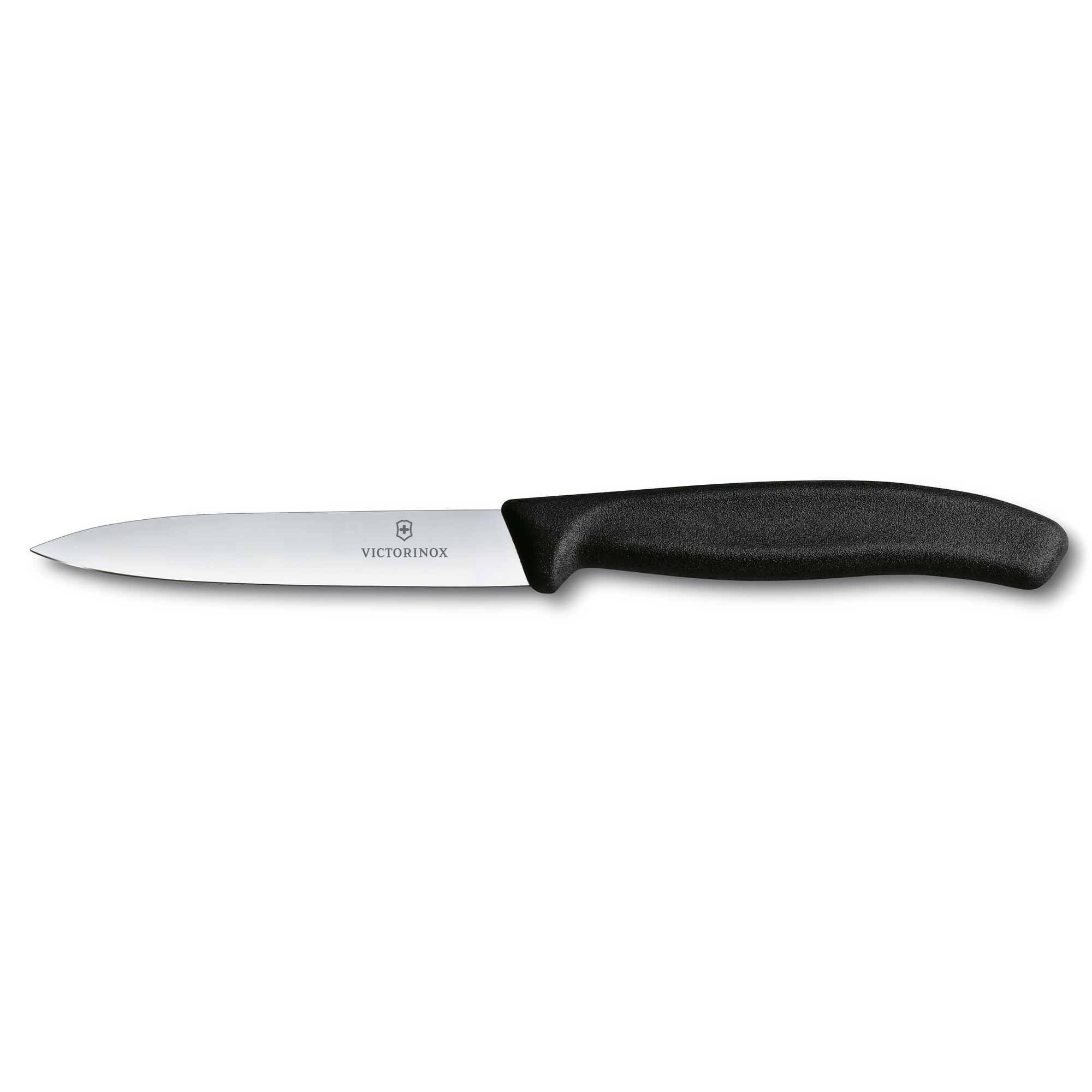 Couteau d'office Victorinox Swiss Classic, lame dentée 10 cm, manche noir Fibrox