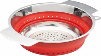 Passoire rouge pliable silicone/acier (24cm) - Rösle