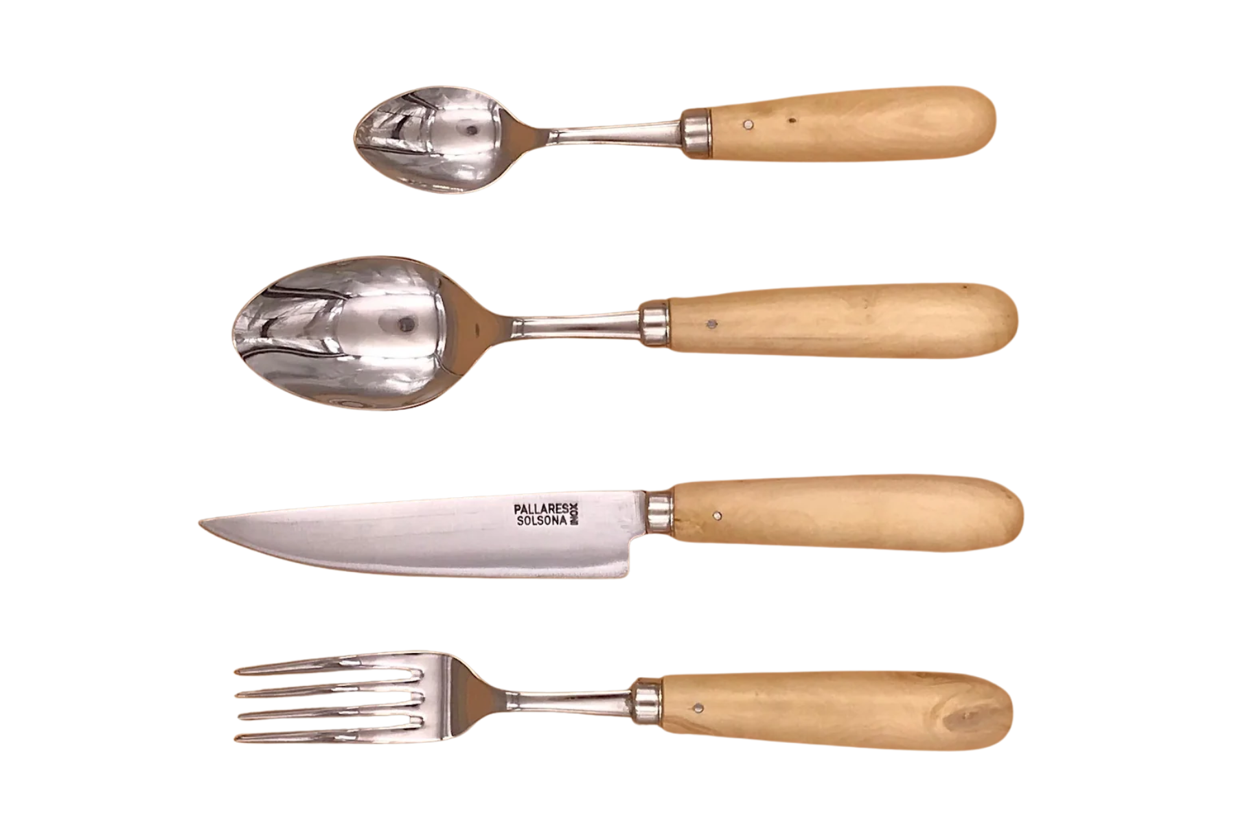 Ensemble de couverts de table Pallarès Solsona buis inox