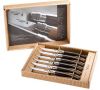 COFFRET DE 6 COUTEAUX DE TABLE OPINEL EBENE