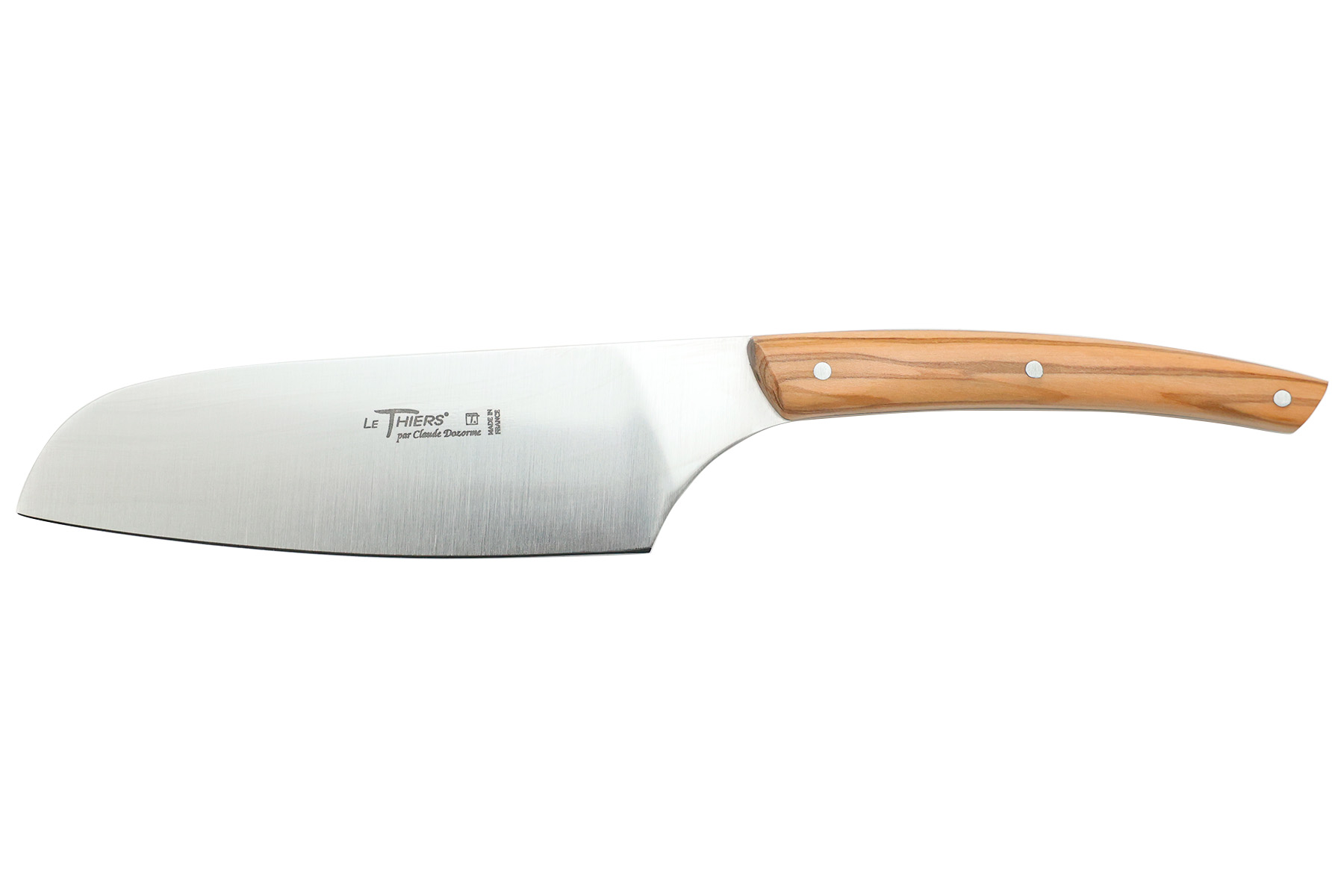 Couteau Santoku C. Dozorme cuisine au quotidien 13 cm - manche olivier