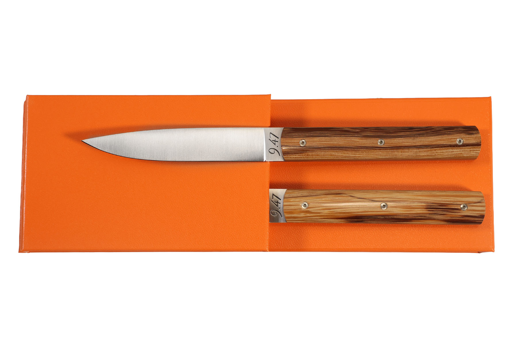 Coffret de 2 couteaux de table 9.47 Atelier Perceval - Bois de serpent