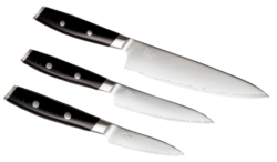 SET 3 COUTEAUX DE CUISINE JAPONAIS YAXELL MON "FORME EUROPÉENNE