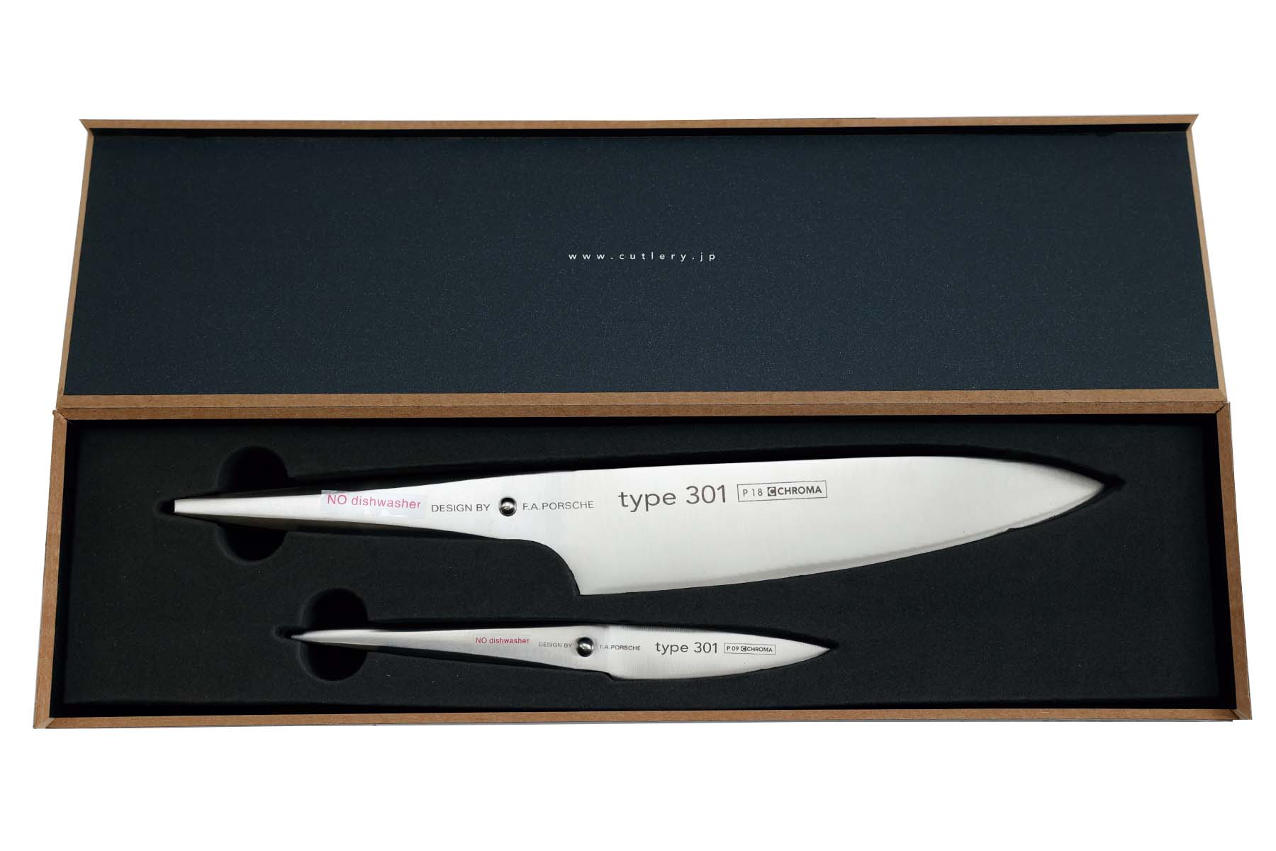 Coffret de 2 couteaux japonais Type 301 design by F.A Porsche