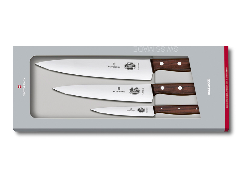 Coffret Victorinox 3 couteaux - manche érable modifié