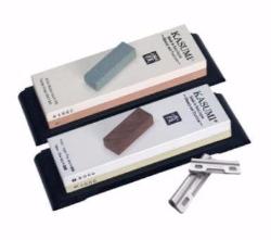 Lot de 2 pierres à affûter japonaises Kasumi grain 240/1000/3000/8000 + guide