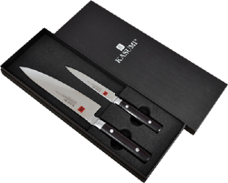 COFFRET DE 2 COUTEAUX DE CUISINE JAPONAIS KASUMI - CHROMA