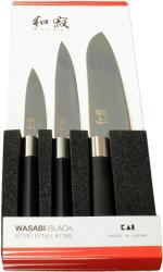 COFFRET DE COUTEAUX DE CUISINE JAPONAIS KAI WASABI BLACK