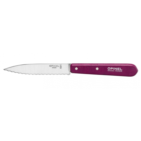 Couteau Opinel office cranté  n°113 - Coloris aubergine