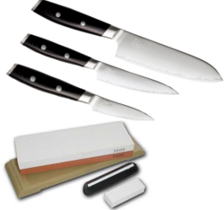SET 3 COUTEAUX DE CUISINE JAPONAIS YAXELL MON "FORME JAPONAISE" PIERRE