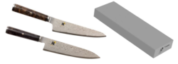 Set de 2 couteaux japonais Miyabi 50000MCD67 Utilitaire + Chef + Pierre à affûter Miyabi