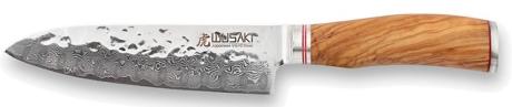 Couteau Wusaki Damas VG10 - santoku alvéolé 17 cm