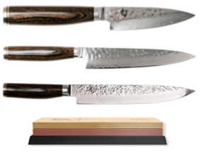 Set de 3 couteaux japonais Kai Shun Premier spécial poisson et pierre