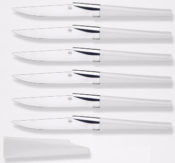 SET DE 6 COUTEAUX DE TABLE HENRI MAZELIER KATANA - BLANC