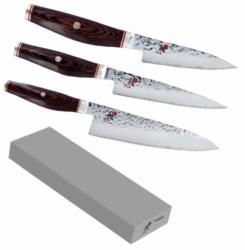 Set de 3 couteaux japonais Miyabi 6000MCT forme européenne + pierre à aiguiser Miyabi