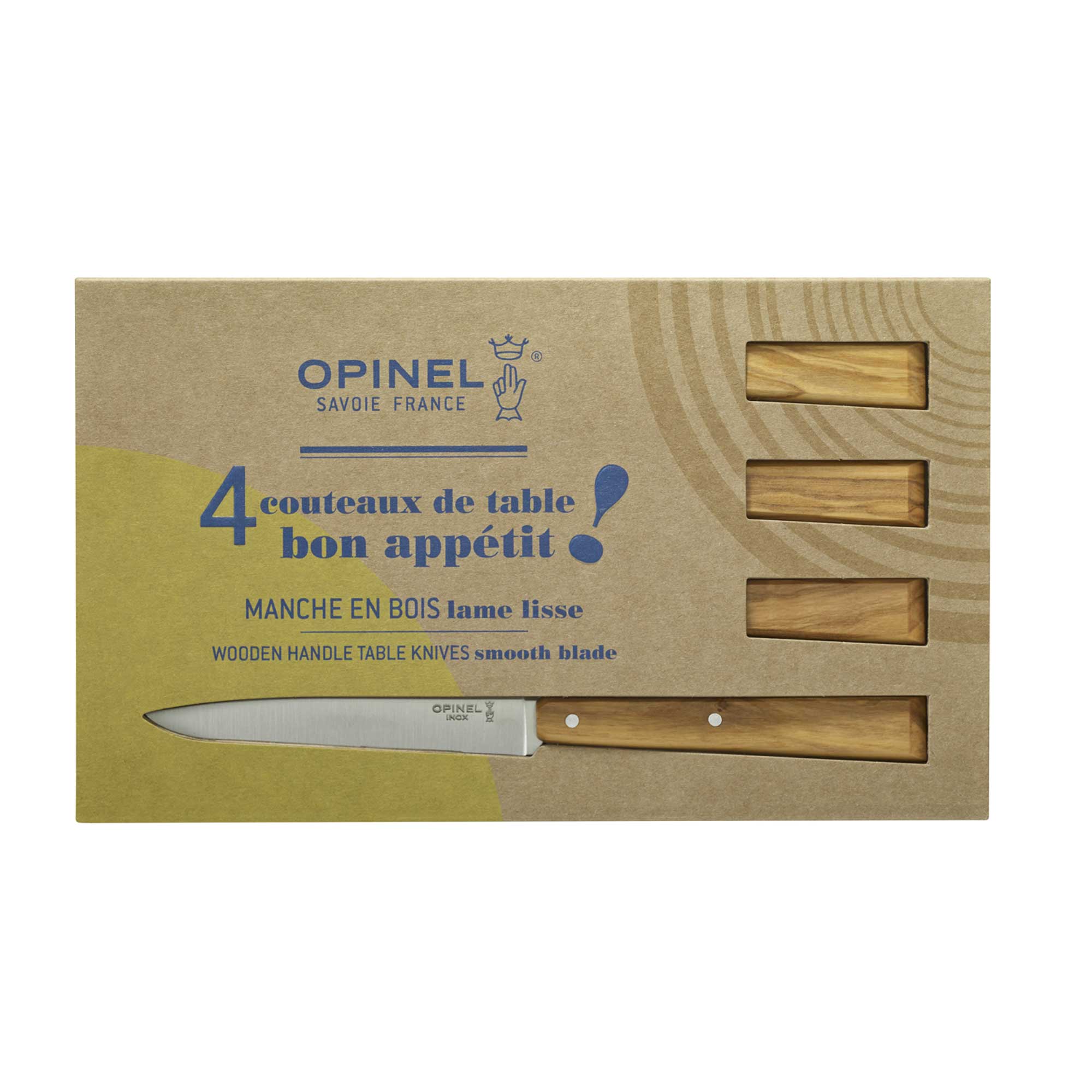 Coffret de 4 couteaux de table Opinel Bon Appétit "Esprit Sud"