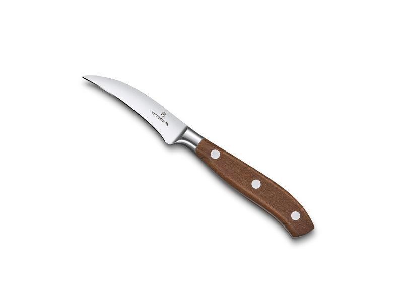 Couteau bec d'oiseau Victorinox forgé Grand Maître, lame courbe 8 cm - manche érable modifié