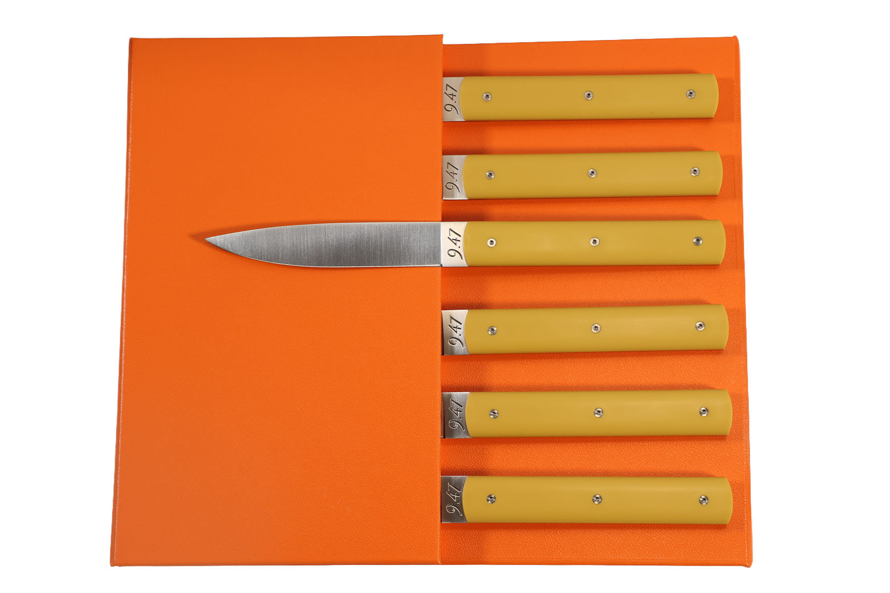 Coffret de 6 couteaux de table 9.47 Atelier Perceval - Mimosa