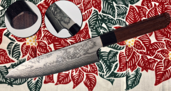 COUTEAU DE CUISINE JAPONAIS ARTISANAL KAMO HOCHO CHEF 18,5 CM