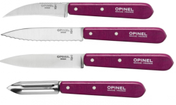 Ensemble de couteaux de cuisine Opinel - les essentiels- aubergine