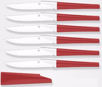 SET DE 6 COUTEAUX DE TABLE HENRI MAZELIER KATANA - ROUGE